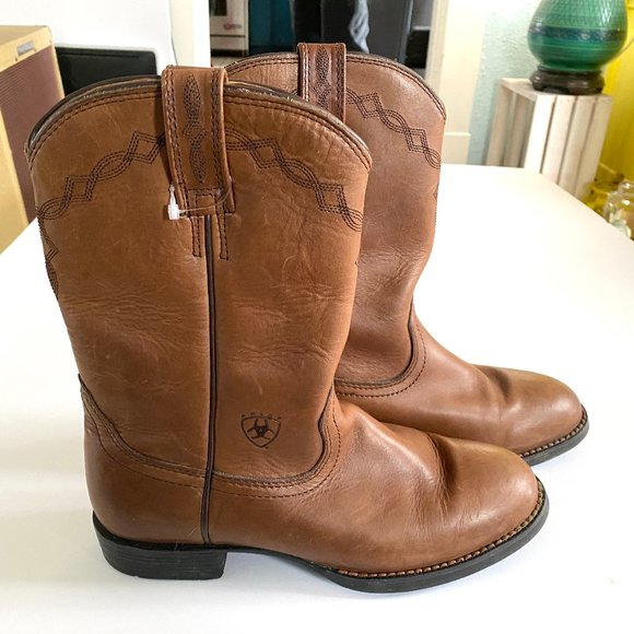 Ariat Shoes - Ariat Cowboy Boots Western Medium Brown 6.5